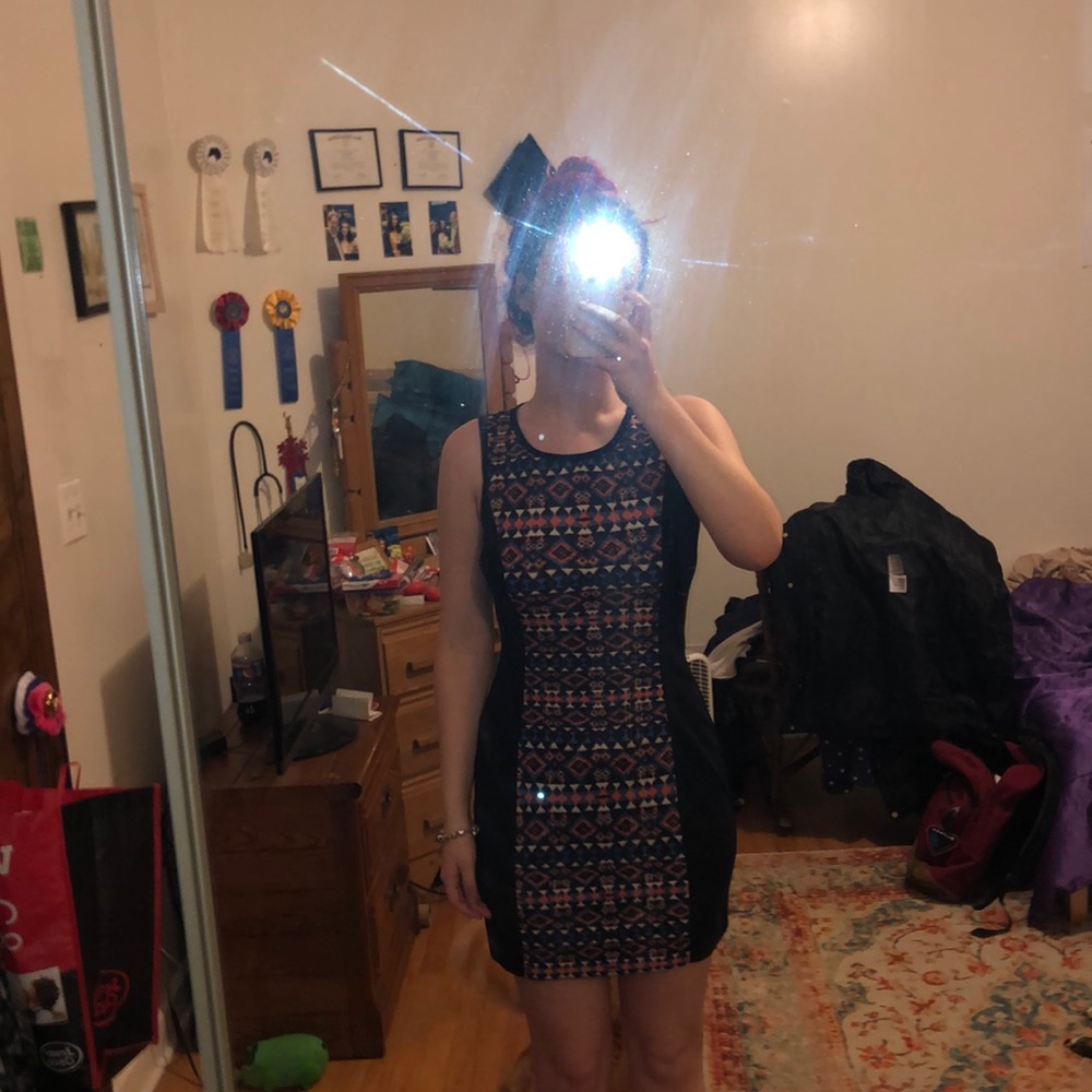 Black patterned dress